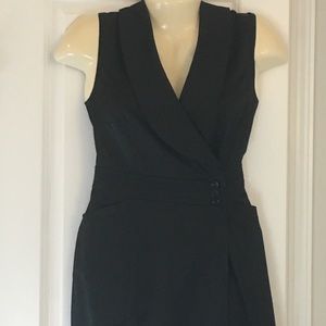 Marks & Spencer Black Wrap Dress Size 10 vNeck
